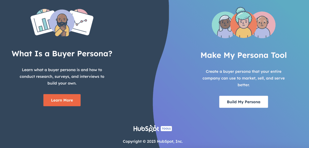HubSpot offers customizable persona templates to structure and document user persona details
